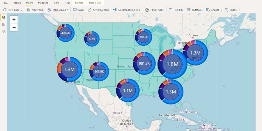 Power BI Map Data Labels