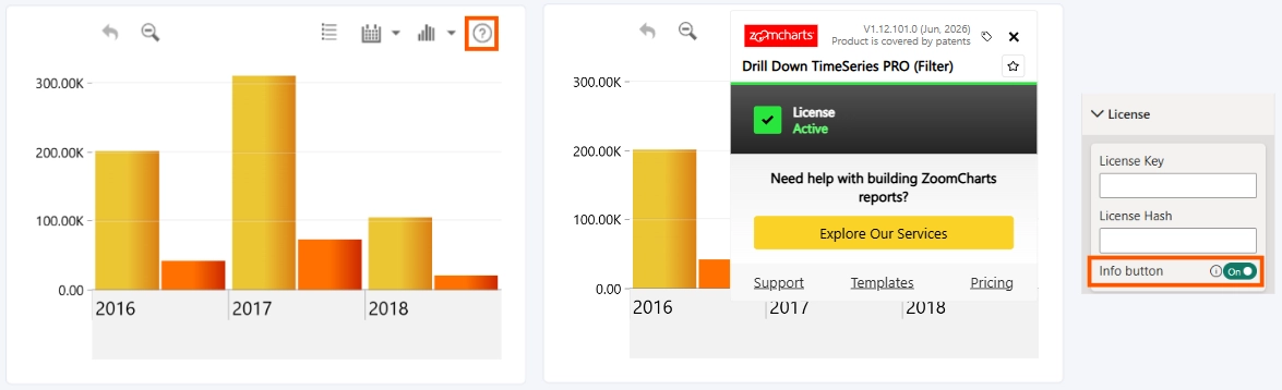 TimeSeries: Info Button Info Button