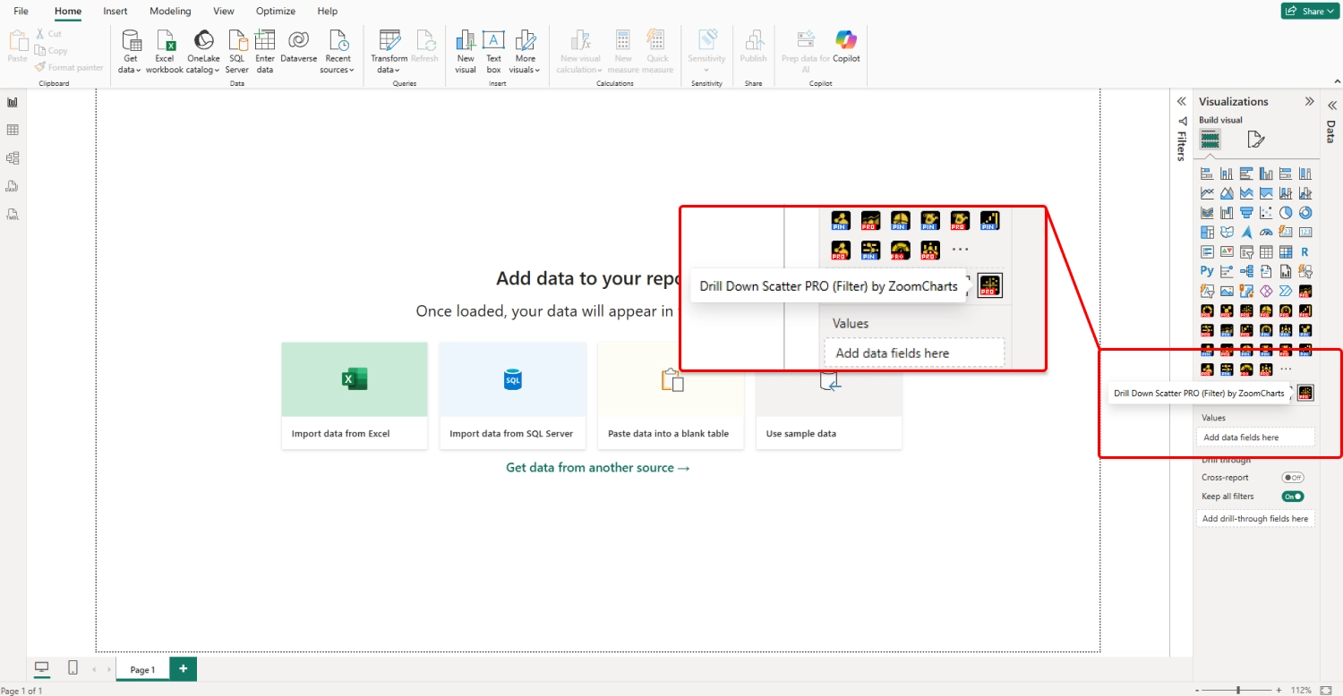 Scatter: Add Chart To Report Add Chart To Report