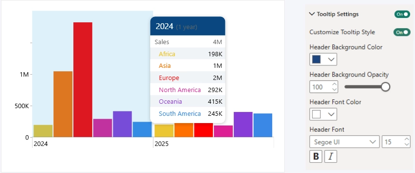 Tooltip Header Settings - Custom